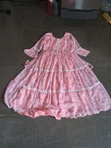 Long Frock Of Poly Silk Fabric