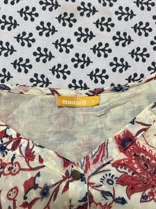 Mustard A-line Kurta
