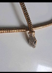 NEW - Golden Snake Serpent Flexible Necklace
