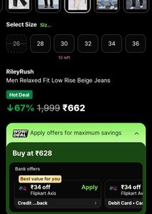 Off White Straight Leg Jeans