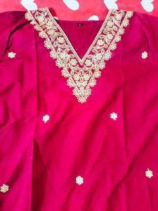 V Neck Kurta Set