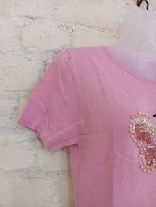Pink Butterfly Tee