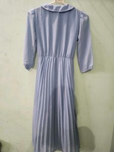 Vintage-Style Blue Peter Pan Collar Dress