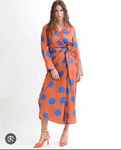 Chic Polka Dot Wrap Dress