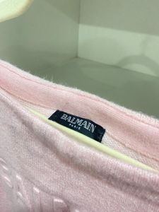 Balmain Pink Wool Knit Sweater