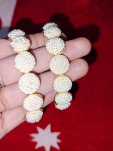 Pearl Beaded Bangle Gajra Bracelet