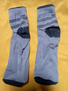 12 pcs Striped Grey Socks