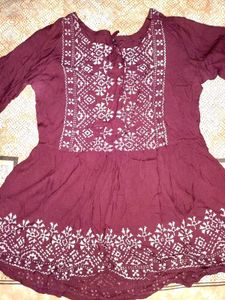 Boho Embroidered Top
