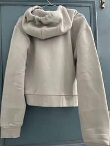 Grey Oversized Cropped Hoodie