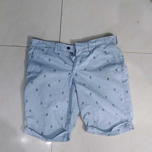 Printed Blue Shorts