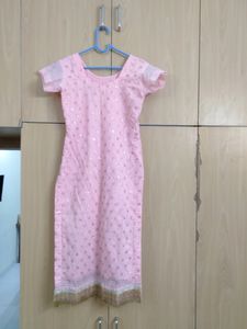 Baby Pink Beautiful Suit With Pant And Dupatta