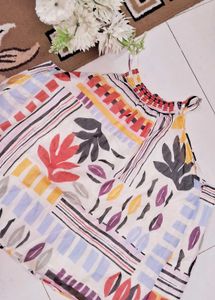 Stripped Pretty Printed Floral Top