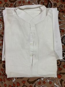 White Khadi Kurta For Men