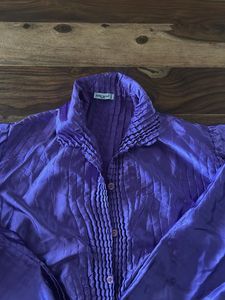 Purple Button-Down shirt top