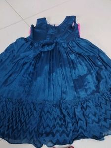 Pink And Teal Blue Frock...