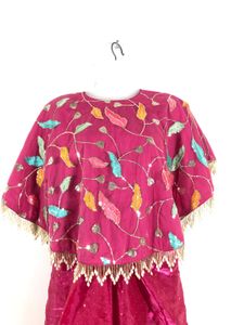 Rose Pink Emboridered Ethnic Wear Set (Girl’s)