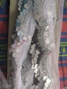 Saree Lace. Silver Colour