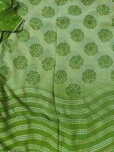 Green Printed Saree