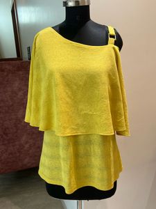 Yellow Asymmetric Layered Top