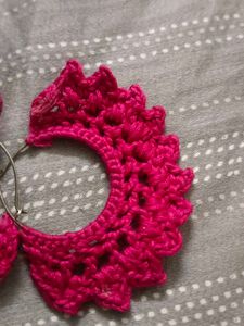 Crochet Hoop Earrings
