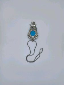 Vintage Silver Turquoise Pendant Necklace