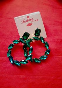 Emerald Green Statement Earrings