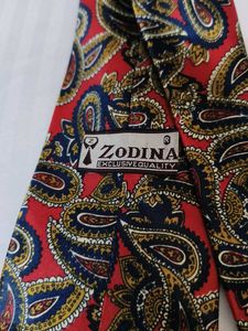 Zodina Men Paisley Printed Silk Tie