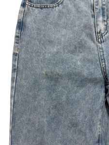 Acid Wash Wide Leg Jeans Waist: 28