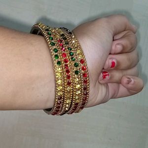 Colourful Pearl Bangles