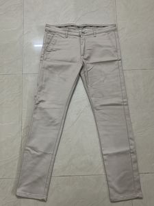 Men's Beige Casual Trousers