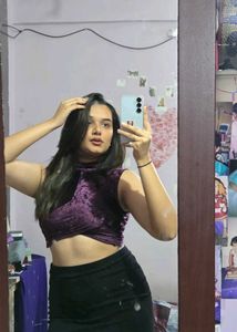 Purple Velvet Crop Top