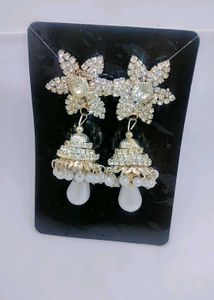 Silver Colour Jarkan Earrings