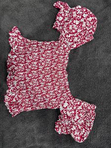 Floral Print Crop Top