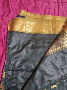 Elegant Silk Blend Saree New Never Worn With Blous