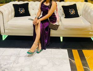 Purple Long Bodycon Dress
