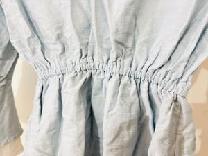 Blue Peplum Style Top