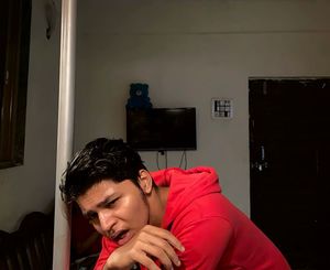 Red casual Jacket For street fashion