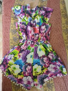 Floral Print Romper