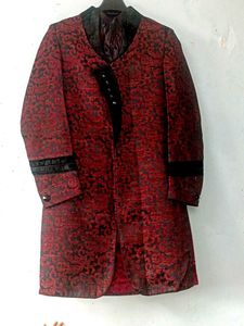 Maroon &amp; Black Sherwani
