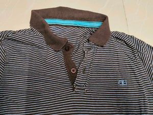 Calvin Klein Striped Polo T-shirt