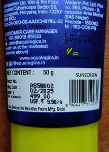Aqualogica Tone Up Sunscreen