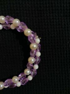 Lilac Pearl Bracelets