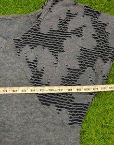 Grey Printed Casual Dress