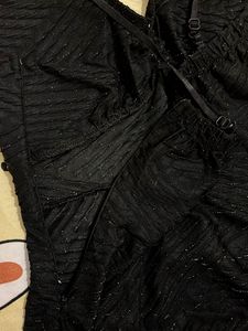 Black Textured Mini Dress