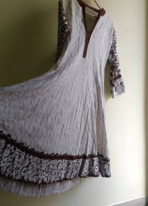 Beautiful A Line Kurta With Deep Designer Back
