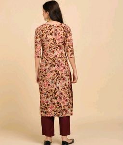 Floral Print Kurti with Pants