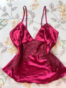 Burgundy Lace Cami
