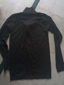 Black Long Sleeve Mock Neck Top