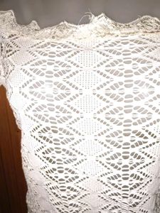 Stylish Net White Top