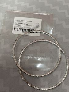 Silver Rhinestone Hoop Earrings (newme asia)